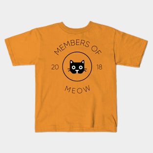 Members Of Meow - Cool Cat Club Kids T-Shirt